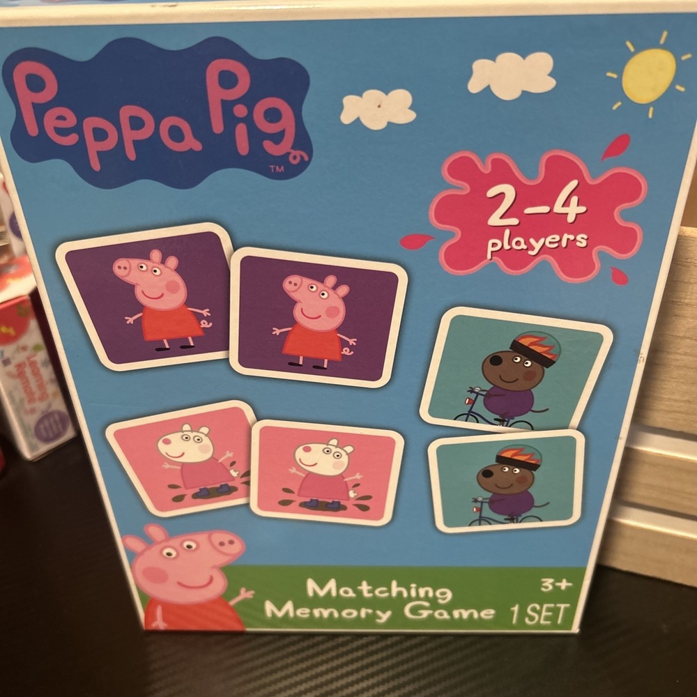 Peppa Pig Memory Matching Card Game‎ 2-4 Players Ages 3+ New In Box